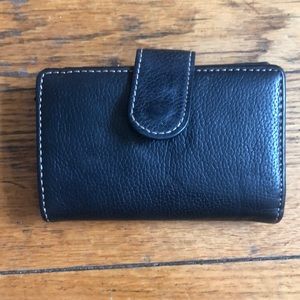 Black genuine leather wallet